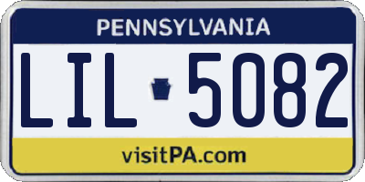 PA license plate LIL5082