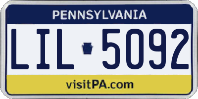 PA license plate LIL5092