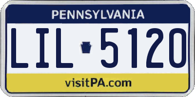 PA license plate LIL5120