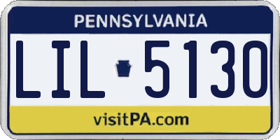 PA license plate LIL5130