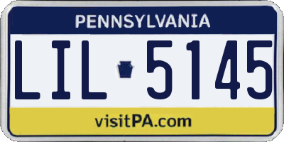 PA license plate LIL5145