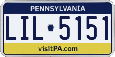 PA license plate LIL5151