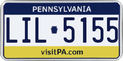 PA license plate LIL5155