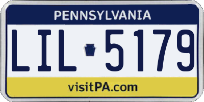 PA license plate LIL5179