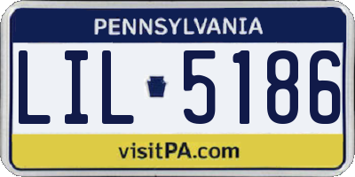 PA license plate LIL5186
