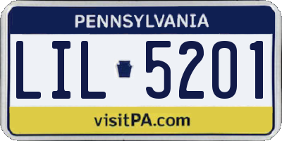 PA license plate LIL5201