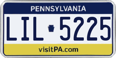 PA license plate LIL5225
