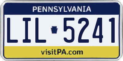 PA license plate LIL5241
