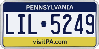 PA license plate LIL5249