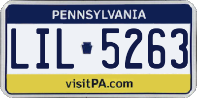 PA license plate LIL5263