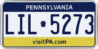 PA license plate LIL5273