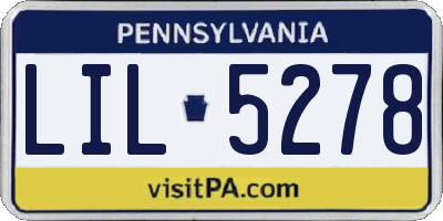 PA license plate LIL5278