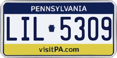 PA license plate LIL5309
