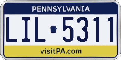 PA license plate LIL5311