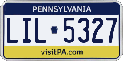 PA license plate LIL5327