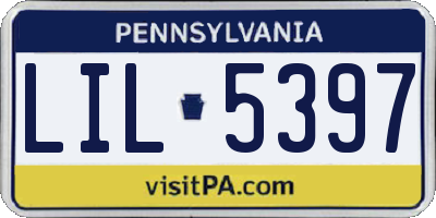 PA license plate LIL5397