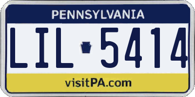 PA license plate LIL5414