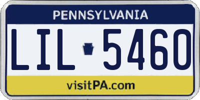 PA license plate LIL5460