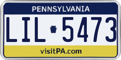 PA license plate LIL5473