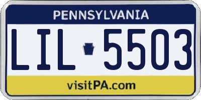 PA license plate LIL5503