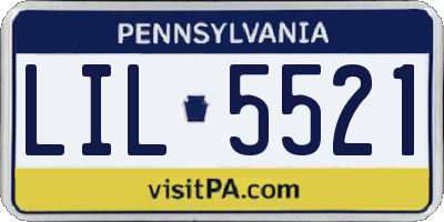 PA license plate LIL5521
