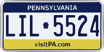 PA license plate LIL5524