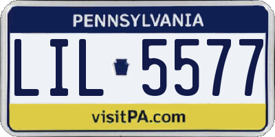PA license plate LIL5577