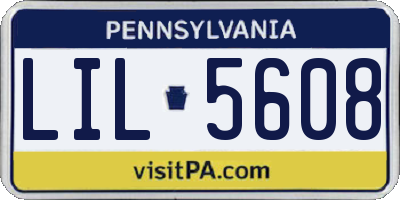 PA license plate LIL5608