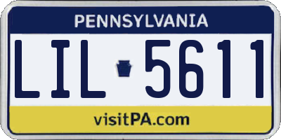 PA license plate LIL5611