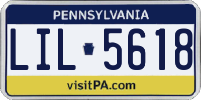 PA license plate LIL5618