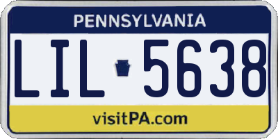 PA license plate LIL5638
