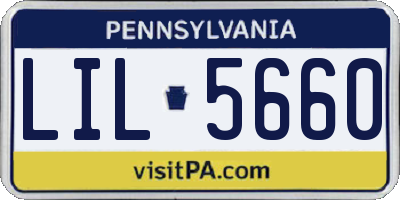 PA license plate LIL5660