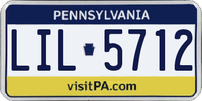 PA license plate LIL5712