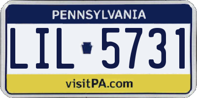 PA license plate LIL5731