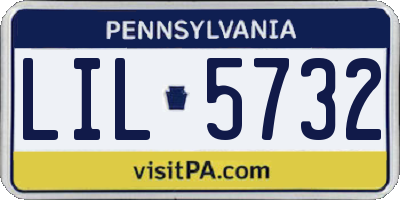 PA license plate LIL5732