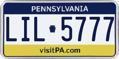PA license plate LIL5777