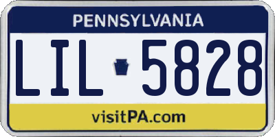 PA license plate LIL5828