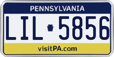 PA license plate LIL5856