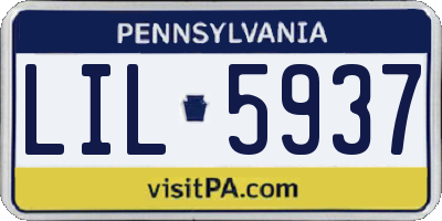 PA license plate LIL5937