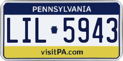 PA license plate LIL5943