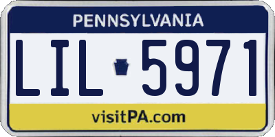 PA license plate LIL5971