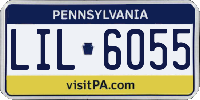 PA license plate LIL6055