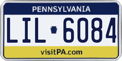 PA license plate LIL6084