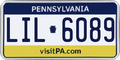 PA license plate LIL6089