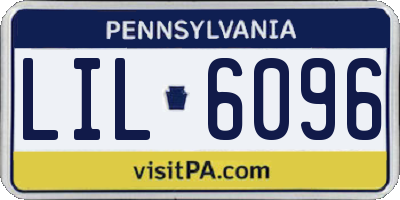 PA license plate LIL6096