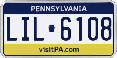 PA license plate LIL6108