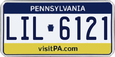 PA license plate LIL6121