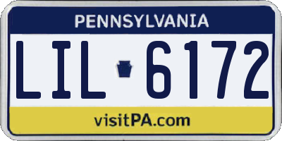 PA license plate LIL6172