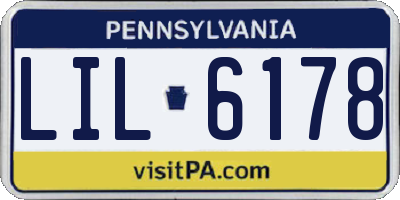 PA license plate LIL6178