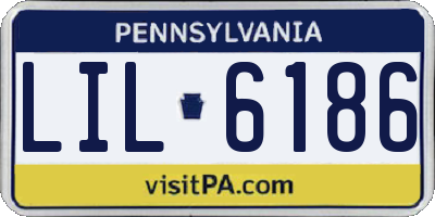 PA license plate LIL6186